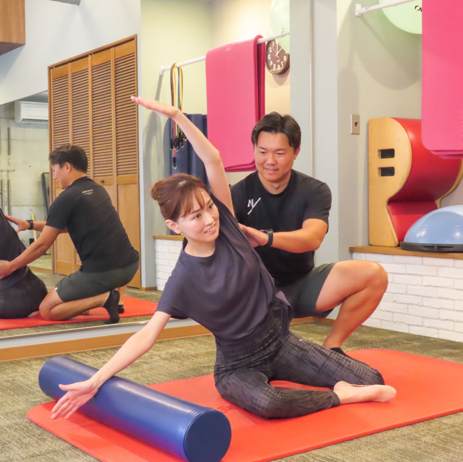 ピラティスリフォーマーを使ったエクササイズ